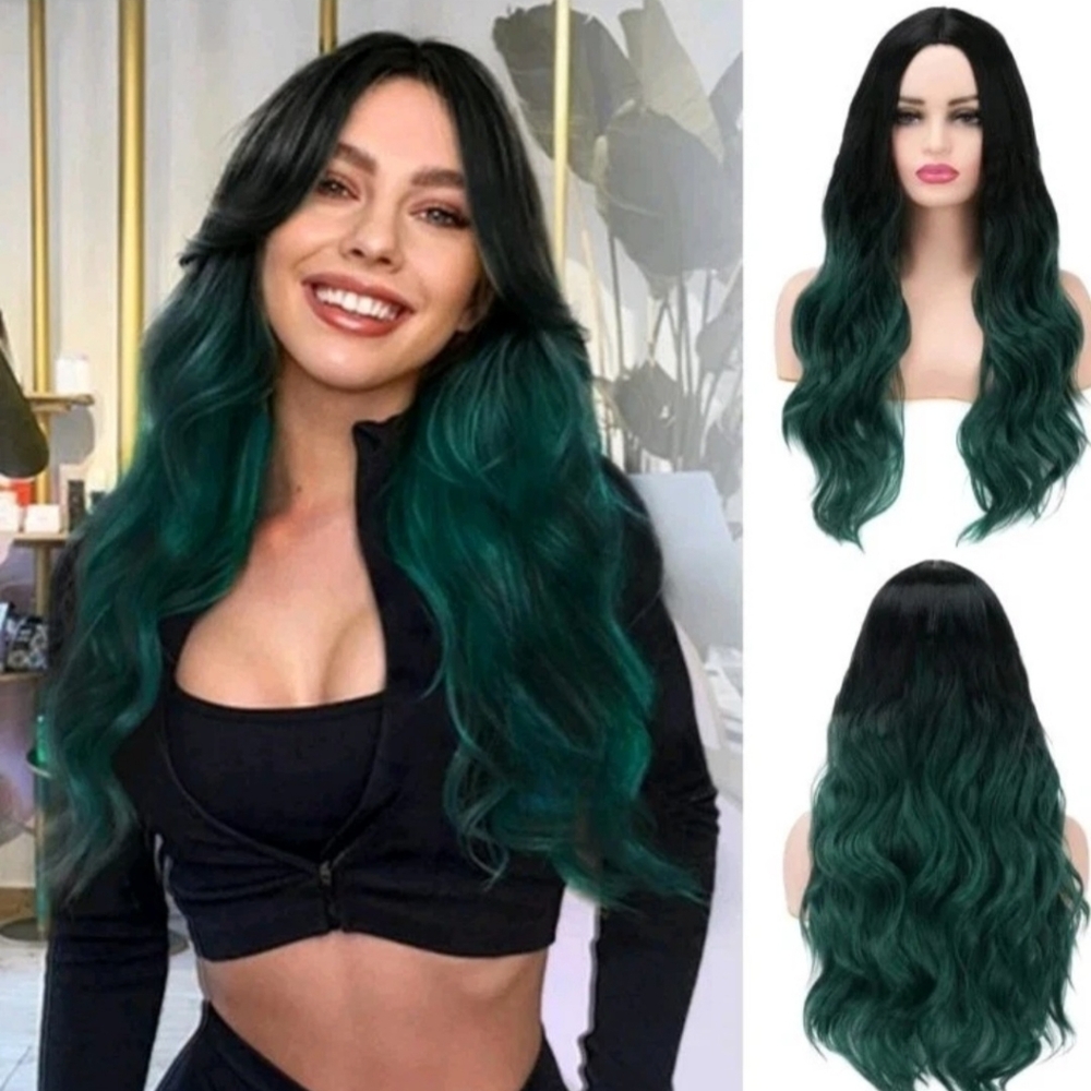 Emerald Green Ombre Wig